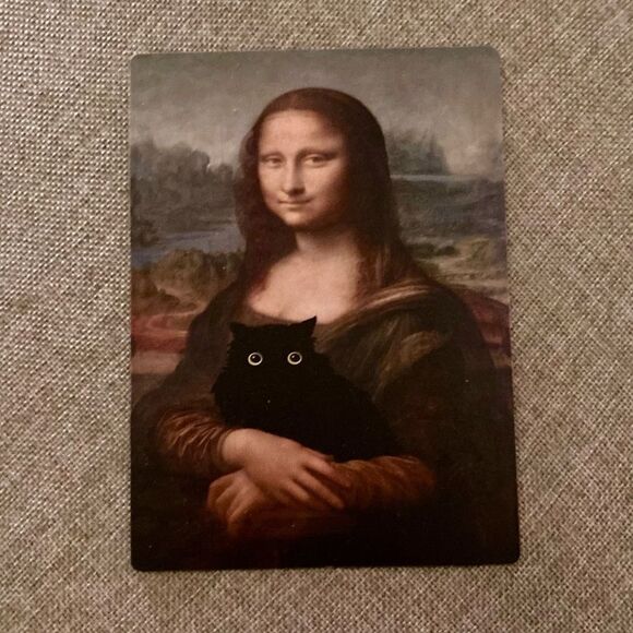 Mona Lisa Black Cat Magnet - Picture 3 of 4
